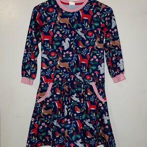 CCM Kids Dress with Animal Print in Blue and Pink